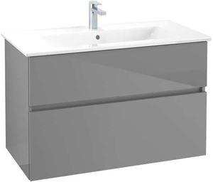 VILLEROY & BOCH VERITY LINE skříňka pod umyvadlo 95,5x48,2x61,8 cm, 2 zásuvky, Glossy Grey