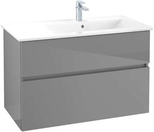 VILLEROY & BOCH VERITY LINE skříňka pod umyvadlo 95,5x48,2x61,8 cm, 2 zásuvky, Glossy Grey
