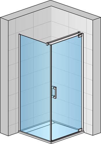 CONCEPT 300 STYLE boční stěna 90x200 cm, aluchrom/čiré sklo CO3PT6P 090 50 07 Obrázek - fotka
