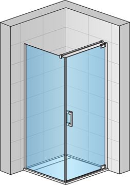 CONCEPT 300 STYLE boční stěna 100x200 cm, aluchrom/čiré sklo CO3PT6P 100 50 07 Obrázek - fotka