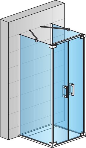 CONCEPT 300 STYLE boční stěna 80x200 cm, aluchrom/čiré sklo CO3PT7P 080 50 07 Obrázek - fotka