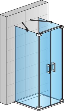 CONCEPT 300 STYLE boční stěna 90x200 cm, aluchrom/čiré sklo CO3PT7P 090 50 07 Obrázek - fotka