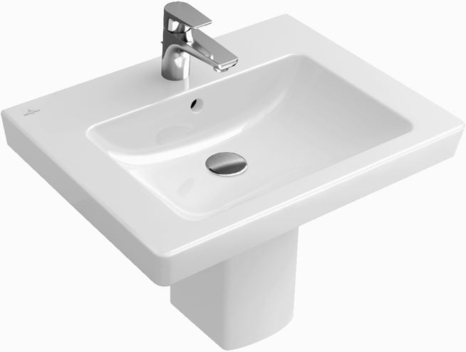 VILLEROY & BOCH SUBWAY 2.0 umyvadlo 60 cm, s otvorem pro baterii a přepadem, alpská bílá 71136001 Obrázek - fotka