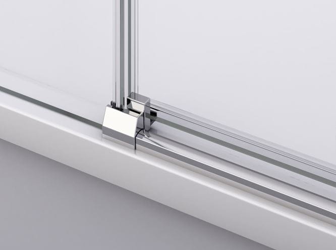 RONAL DIVERA D22SE2B sprchový kout 90x90 cm, rohový vstup, posuvné dveře, aluchrom/čiré sklo D22SE2B 090 50 07 Obrázek - fotka