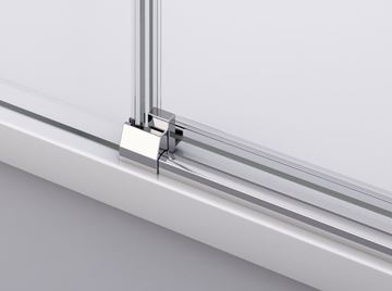 RONAL DIVERA D22SE2B sprchový kout 100x100 cm, rohový vstup, posuvné dveře, aluchrom/čiré sklo D22SE2B 100 50 07 Obrázek - fotka