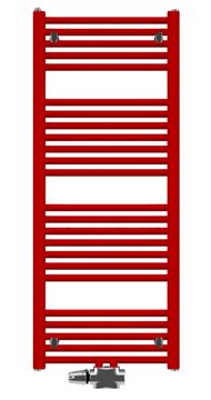 KORADO KORALUX LINEAR COMFORT - M koupelnový radiátor 1820/450, spodní středové připojení, červená RAL3001