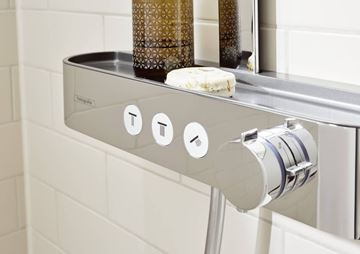 HANSGROHE PULSIFY S SHOWERPIPE 260 sprchový set s temostatickou baterií, horní sprcha, ruční sprcha se 3 proudy, tyč, hadice, chrom 24240000 Obrázek - fotka
