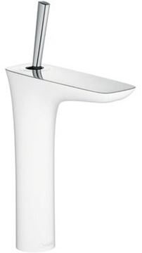 HANSGROHE PURAVIDA umyvadlová stojánková baterie, s odtokovou soupravou, EcoSmart, bílá/chrom