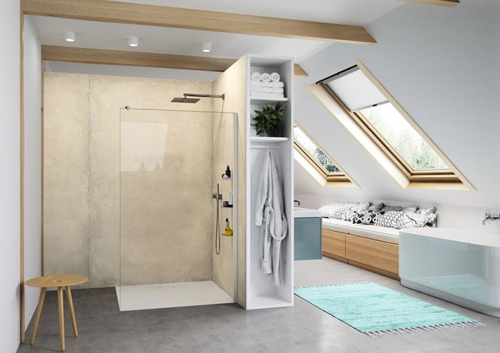 HÜPPE SELECT+ stěna walk-in 110x200 cm, matná stříbrná/čiré sklo SL0308.087.322 Obrázek - fotka