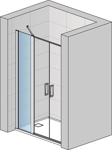 RONAL DIVERA D22FF boční stěna 60x200 cm, aluchrom/čiré sklo D22FF 060 50 07 Obrázek - fotka