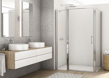 RONAL DIVERA D22FF boční stěna 60x200 cm, aluchrom/čiré sklo D22FF 060 50 07 Obrázek - fotka