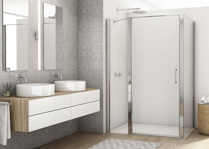 RONAL DIVERA D22FF boční stěna 60x200 cm, aluchrom/čiré sklo D22FF 060 50 07 Obrázek - fotka