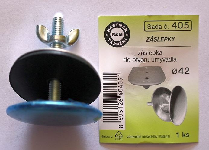 HARTMAN umyvadlová záslepka 42 mm, chrom 405 Obrázek - Hlavní obrázek