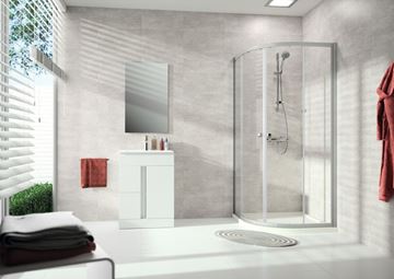 CONCEPT 100 sprchový kout 90x90 cm, R500, posuvné dveře, bílá/sklo čiré PTA21602.055.322 Obrázek - fotka