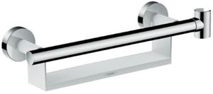 HANSGROHE UNICA madlo k vaně 395 mm, s držákem ruční sprchy a poličkou, chrom/bílá