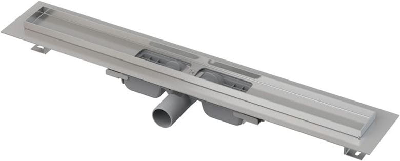 CONCEPT 100 LOW sprchový žlab 750 mm, do prostoru i ke stěně, boční odtok DN 40, bez roštu, PP/nerez ocel ZPC101-750 Obrázek - Hlavní obrázek