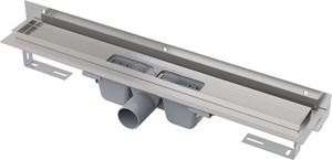 CONCEPT 100 FLEXIBLE sprchový žlab 1150 mm, ke stěně, boční odtok DN 50, bez roštu, PP/nerez ocel