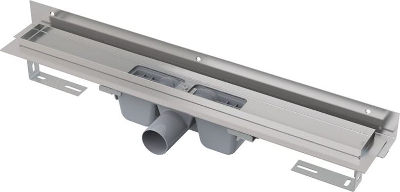 CONCEPT 100 FLEXIBLE sprchový žlab 750 mm, ke stěně, boční odtok DN 50, bez roštu, PP/nerez ocel ZPC4-750 FLEX Obrázek - Hlavní obrázek