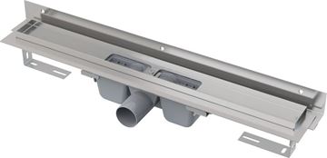 CONCEPT 100 FLEXIBLE sprchový žlab 950 mm, ke stěně, boční odtok DN 50, bez roštu PP/nerez ocel