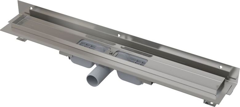 CONCEPT 100 FLEXIBLE LOW sprchový žlab 750 mm, ke stěně, boční odtok DN 40, bez roštu, PP/nerez ocel ZPC104-750 FLEX Obrázek - Hlavní obrázek