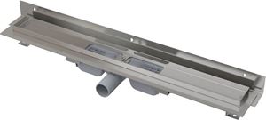 CONCEPT 100 FLEXIBLE LOW sprchový žlab 950 mm, ke stěně, boční odtok DN 40, bez roštu, PP/nerez ocel