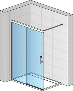 CONCEPT 300 STYLE stěna walk-in 180x200 cm, levá, aluchrom/čiré sklo CO3W2 G 180 50 07 Obrázek - fotka