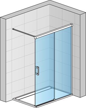 CONCEPT 300 STYLE stěna walk-in 140x200 cm, pravá, aluchrom/čiré sklo CO3W2 D 140 50 07 Obrázek - fotka