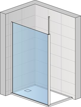 RONAL DIVERA D22WI1V stěna walk-in 120x200 cm, aluchrom/čiré sklo D22WI1V 120 50 07 Obrázek - fotka