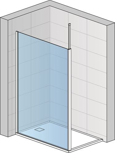 RONAL DIVERA D22WI1V stěna walk-in 120x200 cm, aluchrom/čiré sklo D22WI1V 120 50 07 Obrázek - fotka