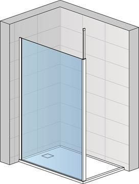 RONAL DIVERA D22WI1V stěna walk-in 140x200 cm, aluchrom/čiré sklo D22WI1V 140 50 07 Obrázek - fotka