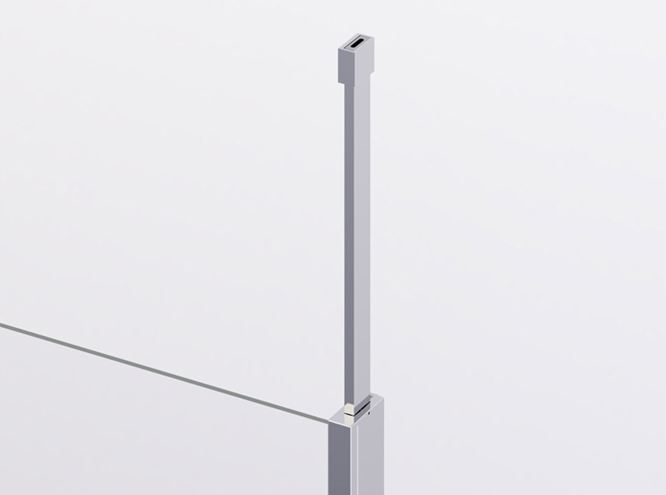 RONAL DIVERA D22WI1V stěna walk-in 100x200 cm, aluchrom/čiré sklo D22WI1V 100 50 07 Obrázek - fotka