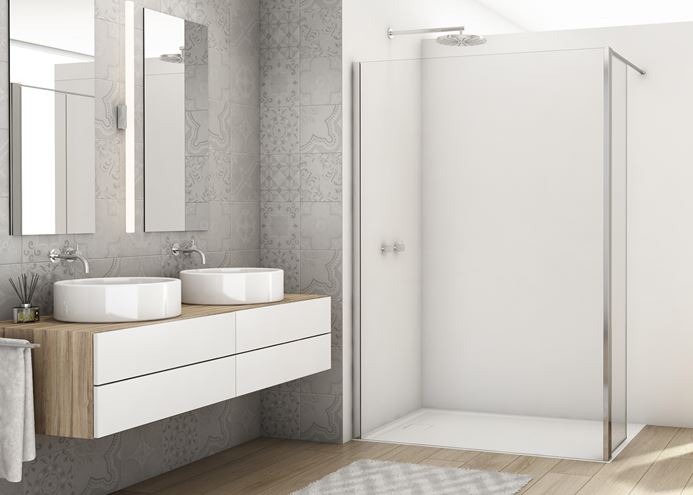 RONAL DIVERA D22WI2 stěna walk-in 100x200 cm, aluchrom/čiré sklo D22WI2 100 50 07 Obrázek - fotka