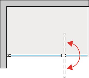 RONAL DIVERA D22WI3 stěna walk-in 160x200 cm, aluchrom/čiré sklo D22WI3 160 50 07 Obrázek - fotka