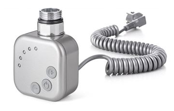 P.M.H. HT2 topná tyč 200W, elektrická, kroucený kabel, s termostatem, metalická stříbrná