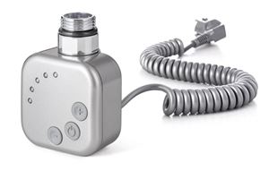 P.M.H. HT2 topná tyč 200W, elektrická, kroucený kabel, s termostatem, metalická stříbrná