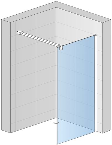 CONCEPT 200 CON4P stěna walk-in 140x200 cm, aluchrom/čiré sklo CON4P1405007 Obrázek - fotka