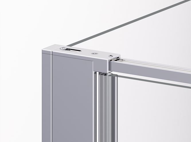 RONAL DIVERA D22F1 boční stěna 120x200 cm, aluchrom/čiré sklo D22F1 120 50 07 Obrázek - fotka