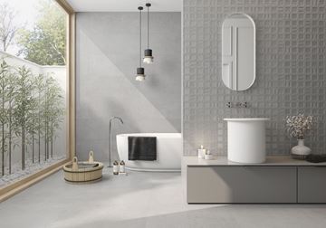 ARGENTA GRAVEL dekor 40x120 cm, mat reliéf, square cream GRAVEL SQUARE CREAM Obrázek - fotka