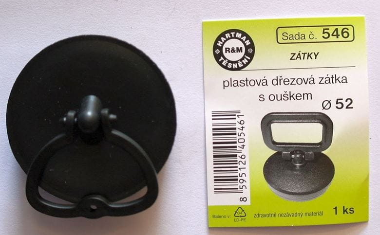 HARTMAN zátka 52 mm, s očkem, dřezová, PE 546 Obrázek - Hlavní obrázek