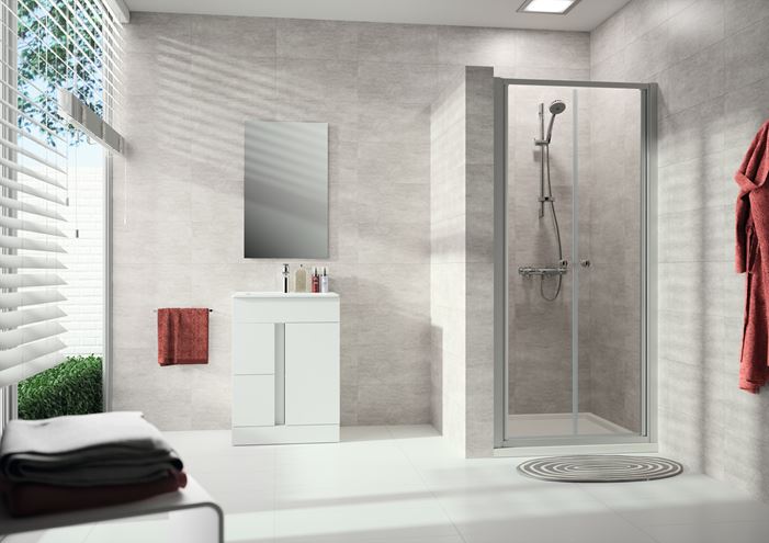 CONCEPT 100 NEW sprchové dveře 90x190 cm, lítací, stříbrná pololesklá/čiré sklo PTA25104.069.322 Obrázek - fotka
