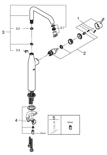 GROHE ESSENCE NEW umyvadlová stojánková baterie, kartáčovaný hard graphite 24170AL1 Obrázek - fotka