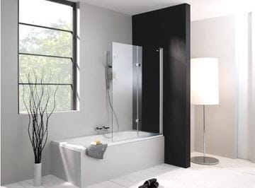 HÜPPE DESIGN PURE vanová zástěna 1000x1500 mm, pravá, skládací, stříbrná lesklá/sklo čiré 8P2401.092.322 Obrázek - fotka