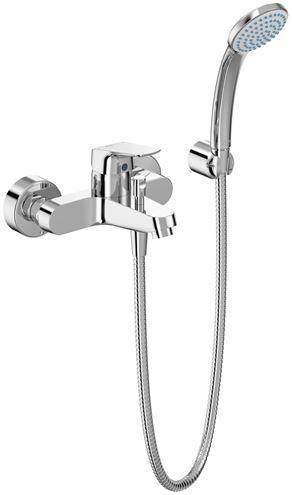 IDEAL STANDARD CERAFLEX vanová nástěnná baterie, s přepínačem, se sprchovou soupravou, chrom B1722AA Obrázek - Hlavní obrázek
