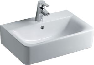 IDEAL STANDARD CONNECT SPACE CUBE umyvadlo 55 cm, s otvorem pro baterii a přepadem