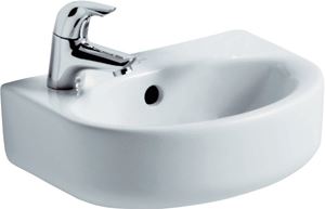IDEAL STANDARD CONNECT ARC umývátko 35 cm, s otvorem pro baterii vlevo a přepadem, Ideal Plus, E7912MA