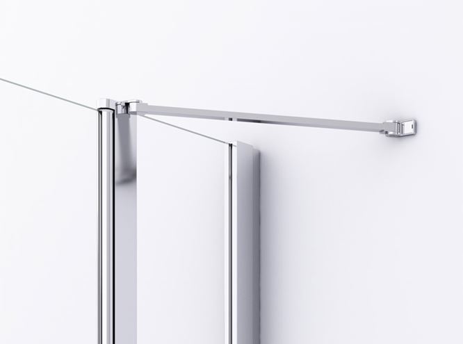 RONAL DIVERA D22DE2B sprchový kout 100x110 cm, rohový vstup, křídlové dveře, aluchrom/čiré sklo D22DE2B 10 11 50 07 Obrázek - fotka