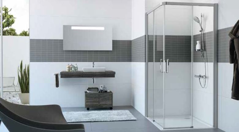 HÜPPE CLASSICS 2 EASY ENTRY sprchový kout 90x90 cm, rohový vstup, posuvné dveře, pololesklá stříbrná/čiré sklo C25002.069.322 Obrázek - fotka