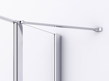 RONAL DIVERA D22T31 sprchové dveře 110x200 cm, vstup 530 mm, lítací, aluchrom/čiré sklo D22T31 070 40 50 07 Obrázek - fotka
