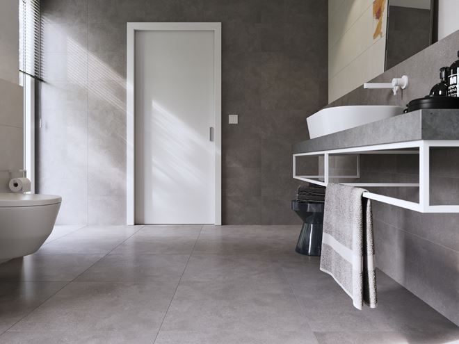 RAKO BETONICO sokl 9,5x80 cm, mat, šedá DSA89791 Obrázek - fotka