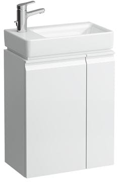 LAUFEN PRO S skříňka pod umývátko 47x27,5x58 cm, 1 dvířka, panty vlevo, 1 polička vpravo, lesklá bílá